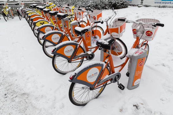 Vienna Public Bikes in the Winter — Stock Photo, Image