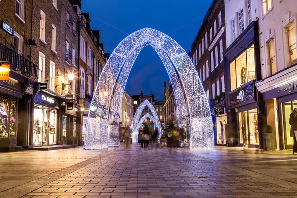 Güney Molton Street Londra Noel döneminde — Stok fotoğraf