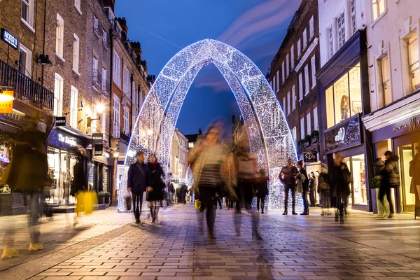 South Molton Street em Londres durante o período de Natal — Fotografia de Stock