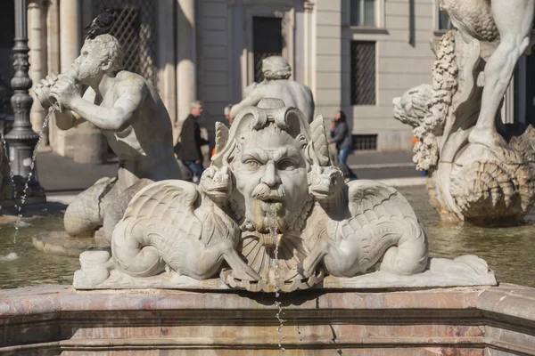 Fontein Details bij Piazza Navona — Stockfoto