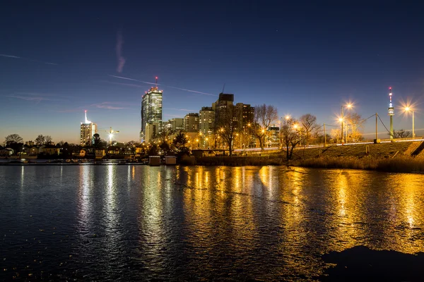 Alte donau in wien im winter — Stockfoto