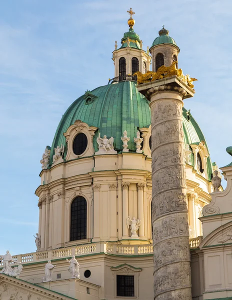 Kostel St. Charles ve Vídni Closeup — Stock fotografie