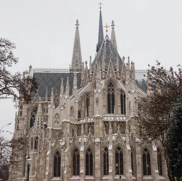 Votice Church in Vienna in the Winter with Snow — Stock Photo, Image