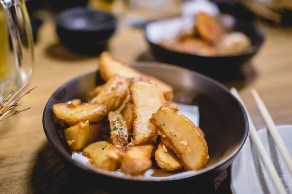 Frytki Rustykalne Restauracji Tokio — Zdjęcie stockowe