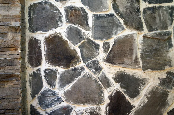 The wall of the large gray-brown stones close-up — Stock Photo, Image