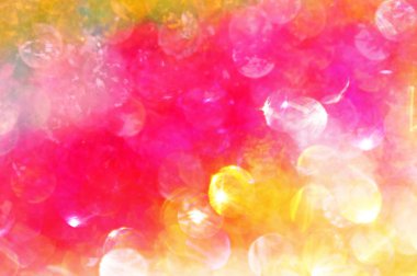 Parlak çok renkli (sarı ve pembe) noktaları olarak soyut backgro