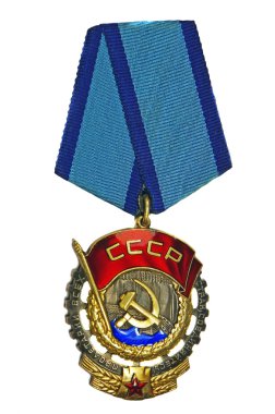 Beyaz zemin üzerine kırmızı emek afiş sipariş