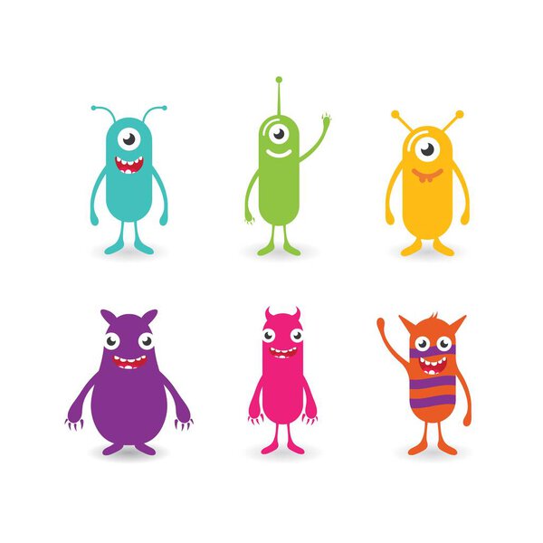 Monster cartoon character illustration vector design