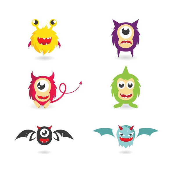 Monster Cartoon Character Illustration Vector Design — Stock Vector