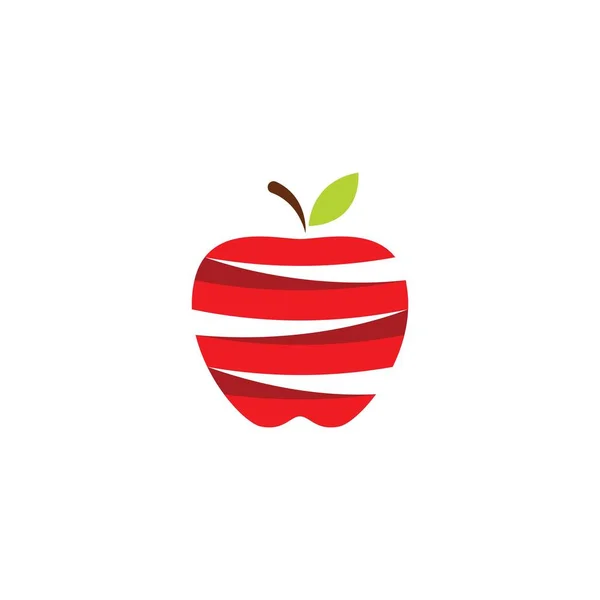 Świeże Owoce Apple Ilustracja Logo Wektor Projektu — Wektor stockowy