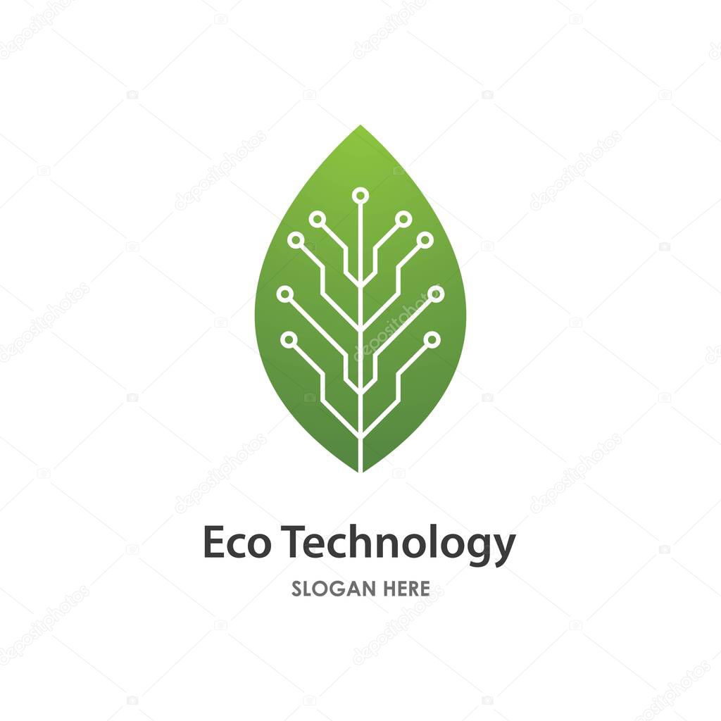 Eco energy illustration logo vector design