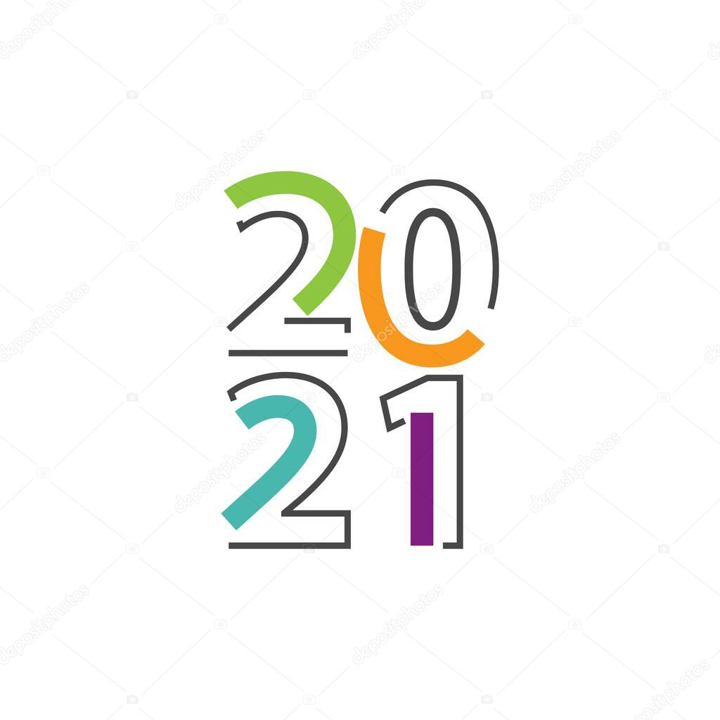 2021 Happy new year design template