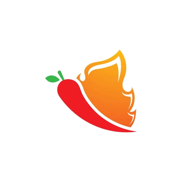 Chili Illustration Logotyp Vektor Mall — Stock vektor