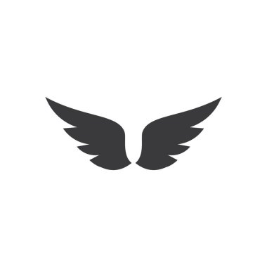 Kanat illüstrasyon logosu ve sembol vektör tasarımı