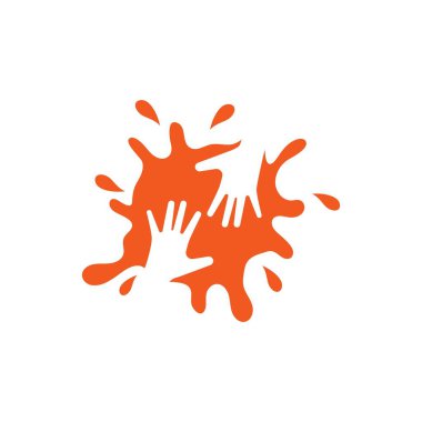 El Bakımı Çocukları Logo şablon vektör simgesi İş