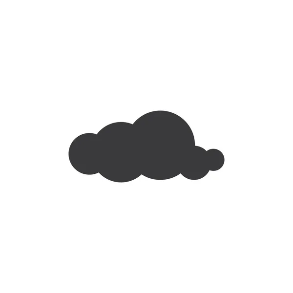 Cloud Σιλουέτα Εικονίδιο Διάνυσμα Επίπεδη Σχεδίαση — Διανυσματικό Αρχείο