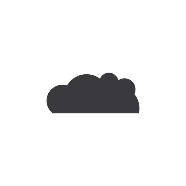 Облачный Силуэт Иконки Векторной Плоской Конструкции — стоковый вектор