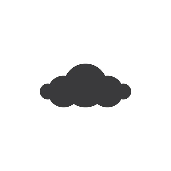 Cloud Σιλουέτα Εικονίδιο Διάνυσμα Επίπεδη Σχεδίαση — Διανυσματικό Αρχείο