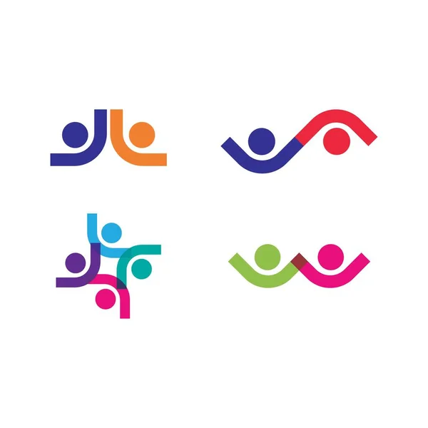 Дизайн Сообщества Сети Социального Логотипа — стоковый вектор