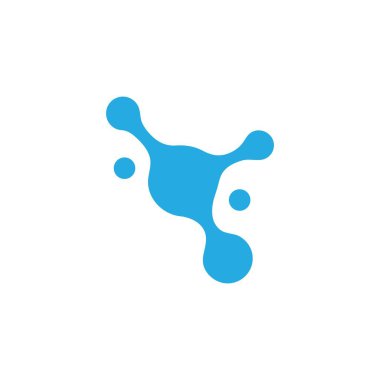 Molekül çizim logo vektör şablonu