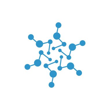 Molekül çizim logo vektör şablonu