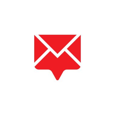 E- posta simgesi logo vektör şablonu
