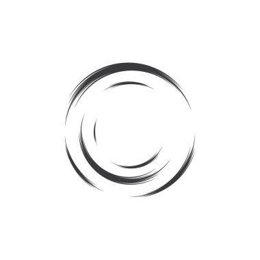 Fırça vektörü enso simgesi ile çember el çizimi