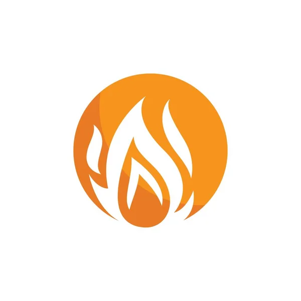 Fire Flame Illustration Logo Template — Stock Vector