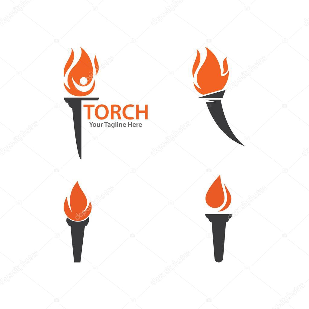 Illustration of torch fire icon