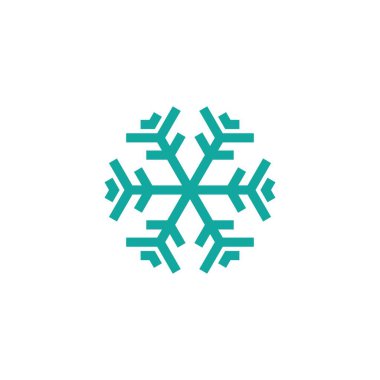 Kar Taneleri simgesi ilüstrasyonu düz tasarımı 