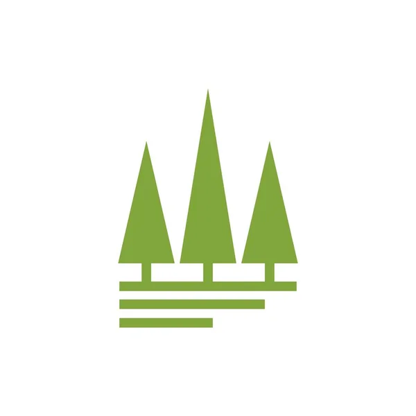 Diseño Ilustración Del Logotipo Del Árbol Pino — Archivo Imágenes Vectoriales