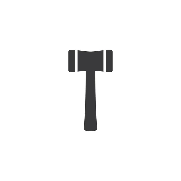 Плоский Дизайн Логотипа Hammer Construction — стоковый вектор