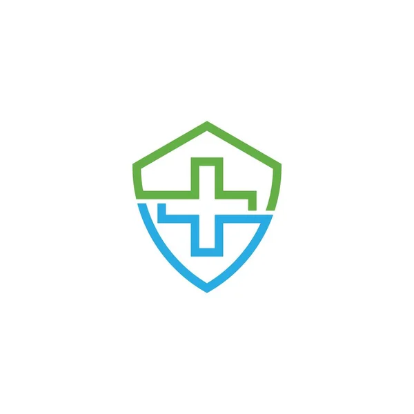 Cross Medical Illustration Logo Template Vector Design — Stock Vector