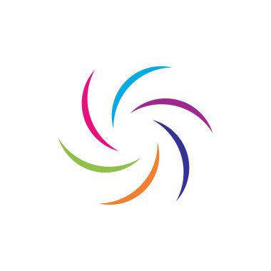 Rüzgar illüstrasyon logo vektör tasarımı