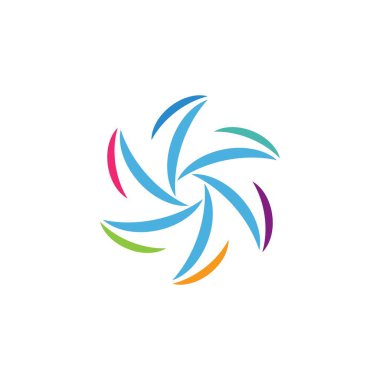 Rüzgar illüstrasyon logo vektör tasarımı