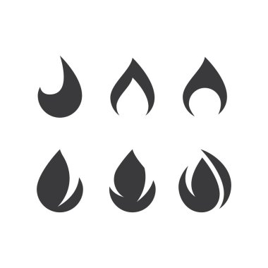 Ateş illüstrasyon logo şablonunu ateşle