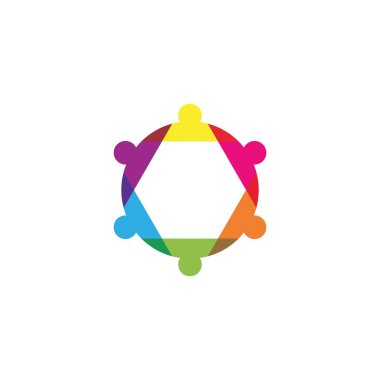 Millet, toplum hizmeti illüstrasyon Logo şablonu vektörü