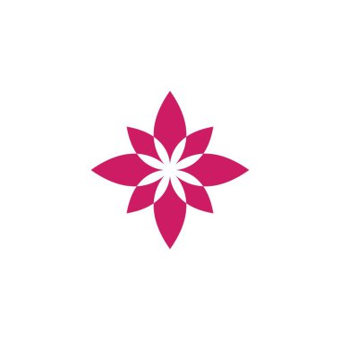 Lotus çiçekleri illüstrasyon logosu Şablon Vektörü 