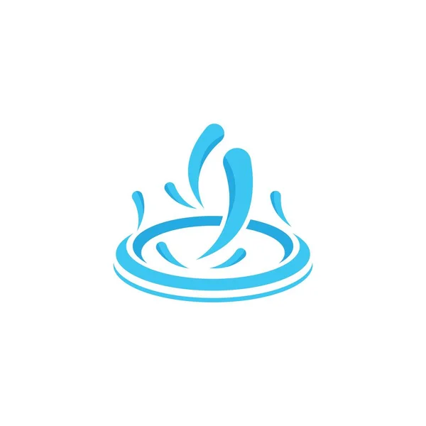 Water Splash Ilustration Logo Vector Design — Stock Vector