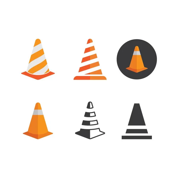 Traffic Cone Road Cone Icon Flat Design — Stock Vector