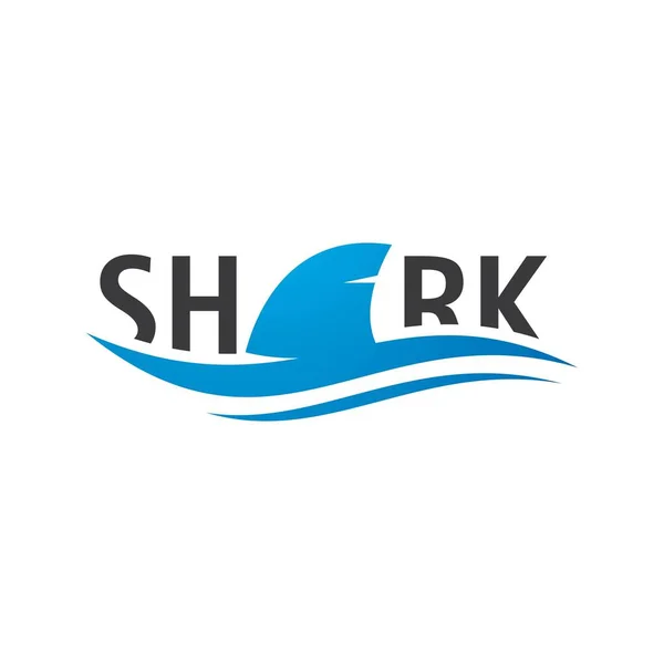 Shark Logo Szablon Wektor Płaski Projekt — Wektor stockowy