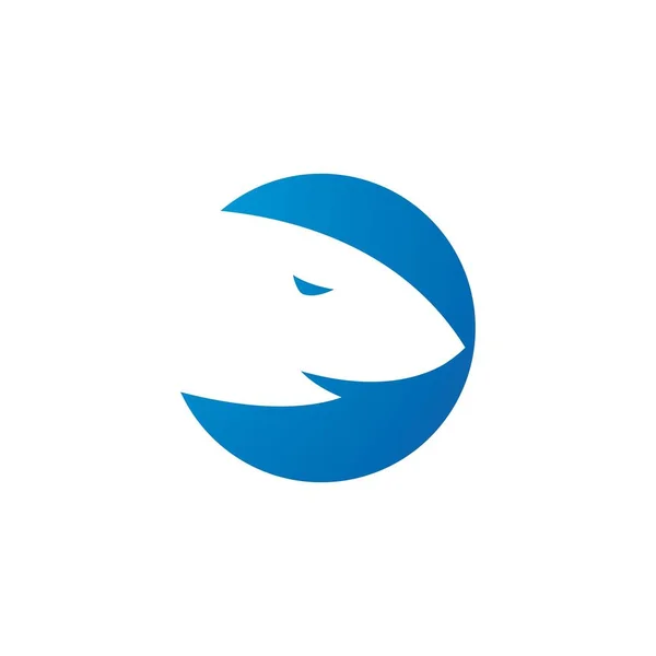 Shark Logo Vorlage Vektor Flaches Design — Stockvektor