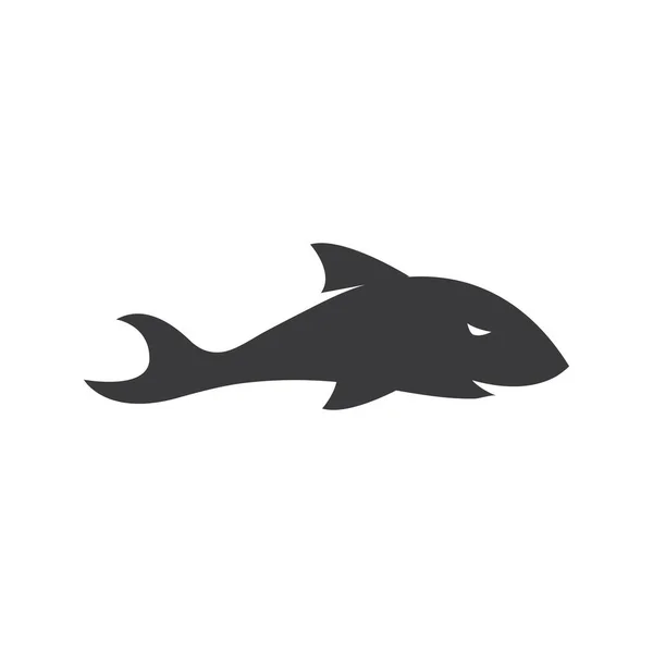 Modèle Logo Requin Vecteur Design Plat — Image vectorielle