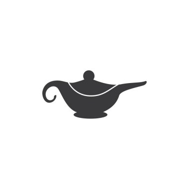 Sihirli lamba logo vektör illüstrasyon tasarımı