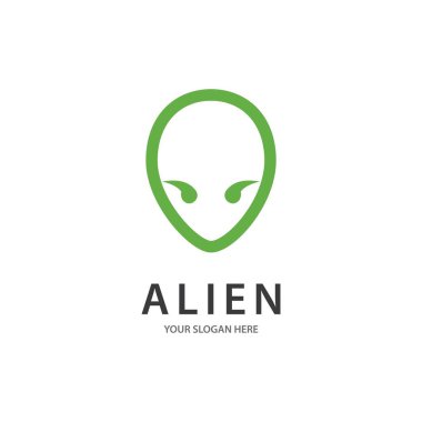 Uzaylı yüz illüstrasyon vektör tasarımı