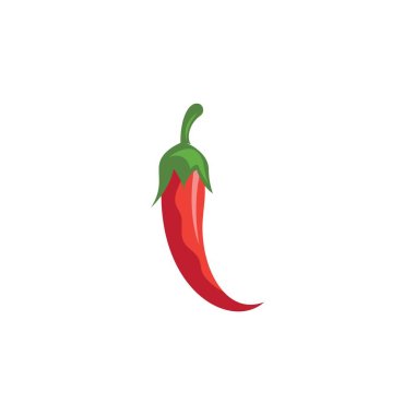Kırmızı Chili illüstrasyon logo vektör şablonu