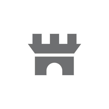 Castle ilüstrasyon logo vektör şablonu