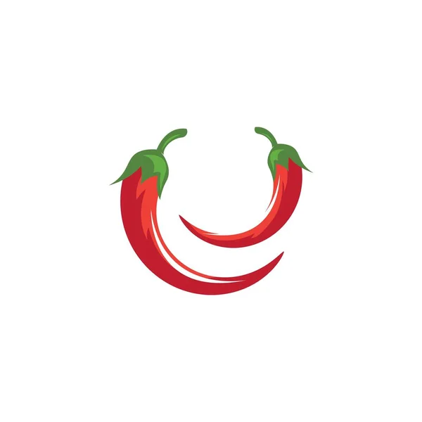 Rode Chili Illustratie Logo Vector Template — Stockvector