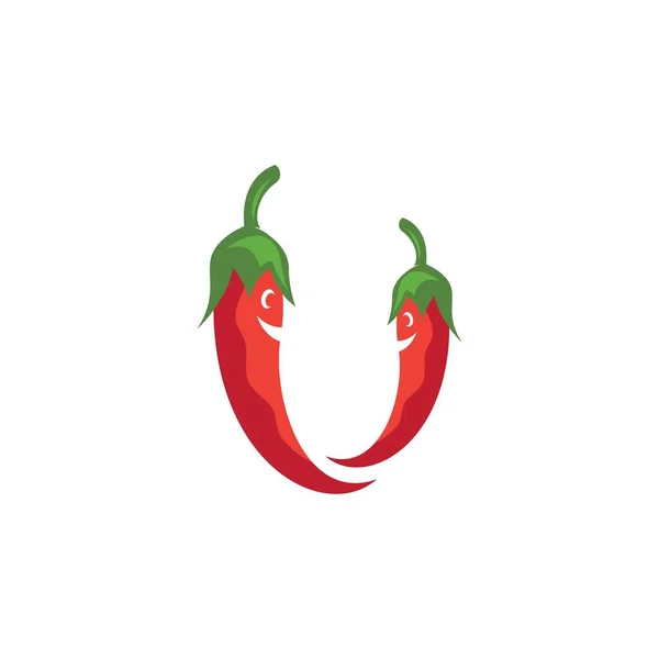 Red Chili Illustration Logo Vektor Vorlage — Stockvektor