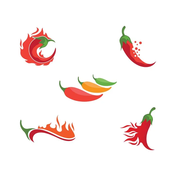 Red Chili Illustration Logo Vektor Vorlage — Stockvektor